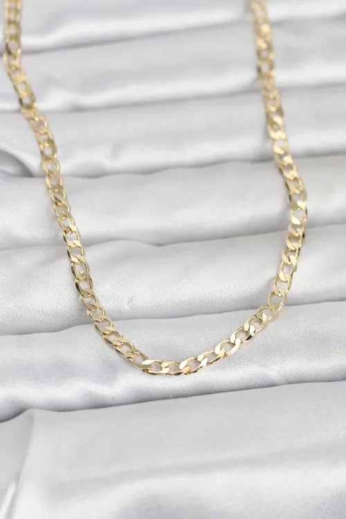 ietaks™ CM 14K Gold Renk Zincir Model 60 cm Kadın Kolye