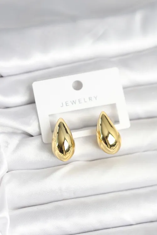 ietaks™ Gold Renk Damla Küpe 24 mm