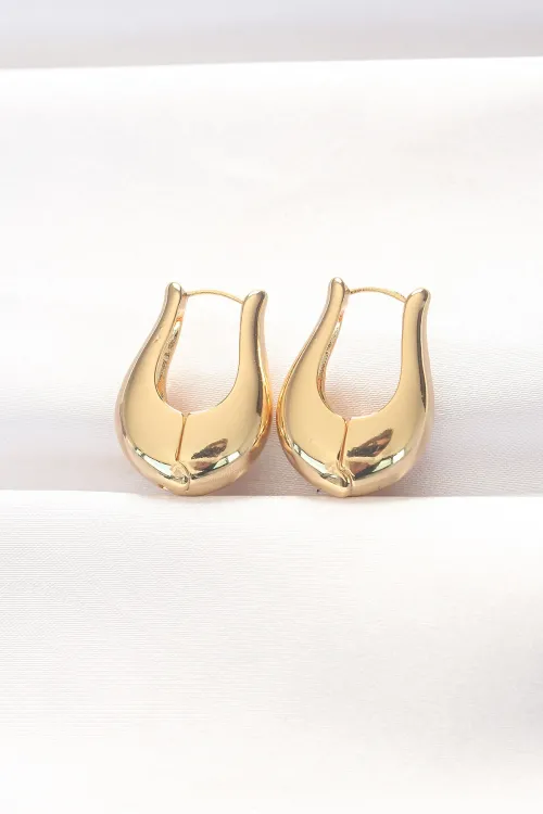 ietaks™ Pirinç Gold Renk Bombeli Küpe