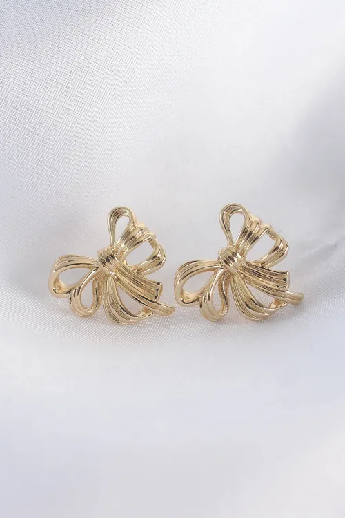 ietaks™ Pirinç Gold Renk Fiyonk Küpe