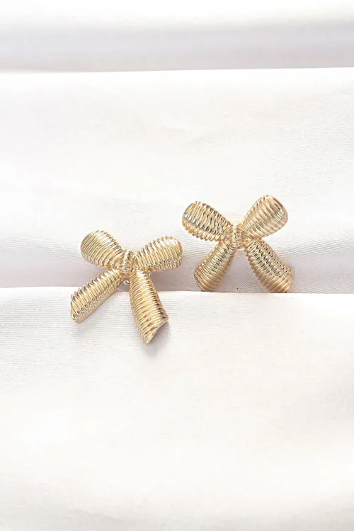 ietaks™ Pirinç Gold Renk Fiyonk Küpe