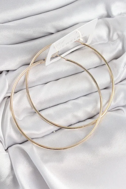 ietaks™ Pirinç Halka Model Gold Renk Kadın Küpe