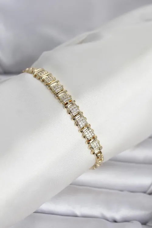ietaks™ Xuping Model Zirkon Taşlı Gold Renk Kadın Bileklik