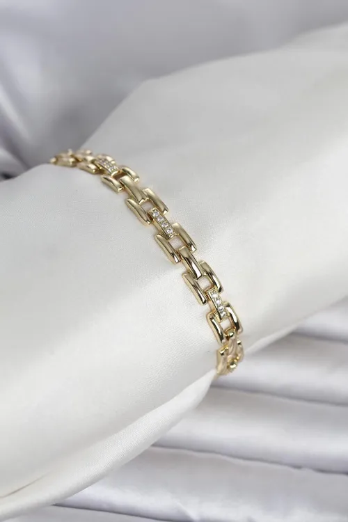 ietaks™ Xuping Zincir Model Gold Renk Kadın Bileklik