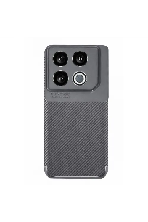 İnfinix Gt 20 Pro Kılıf Auto Focus Karbon Kapak - Gri