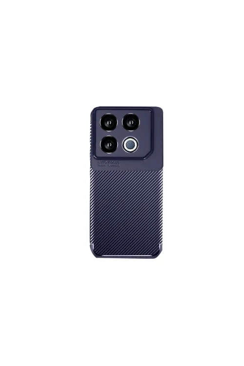 İnfinix Gt 20 Pro Kılıf Auto Focus Karbon Kapak - Lacivert