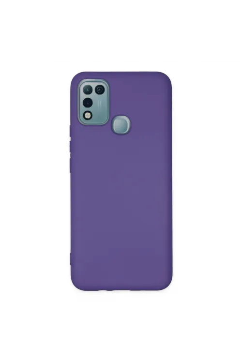İnfinix Hot 10 Play Kılıf Nano İçi Kadife Silikon - Mor