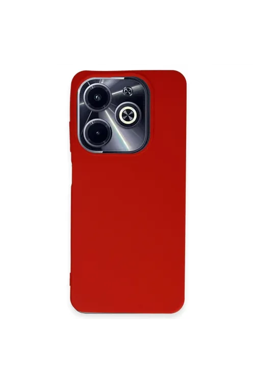 İnfinix Hot 40i Kılıf First Silikon - Kırmızı