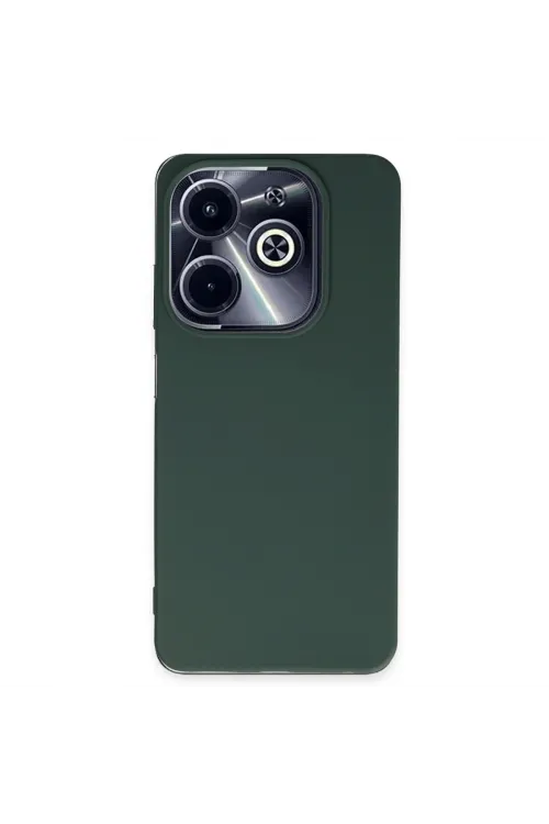 İnfinix Hot 40i Kılıf First Silikon - Koyu Yeşil