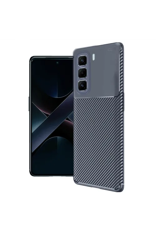İnfinix Hot 50 Pro Plus 4g Auto Focus Karbon Kapak - Lacivert