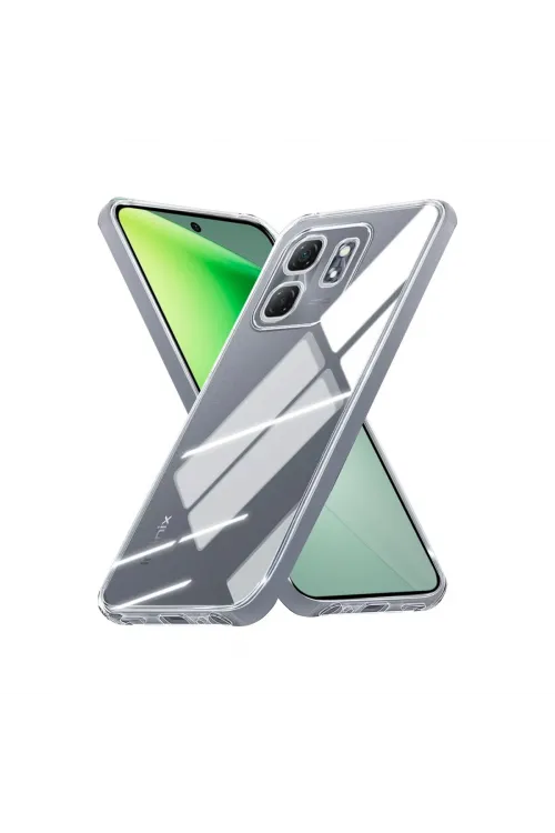 İnfinix Smart 9 Kılıf Lüx Şeffaf Silikon