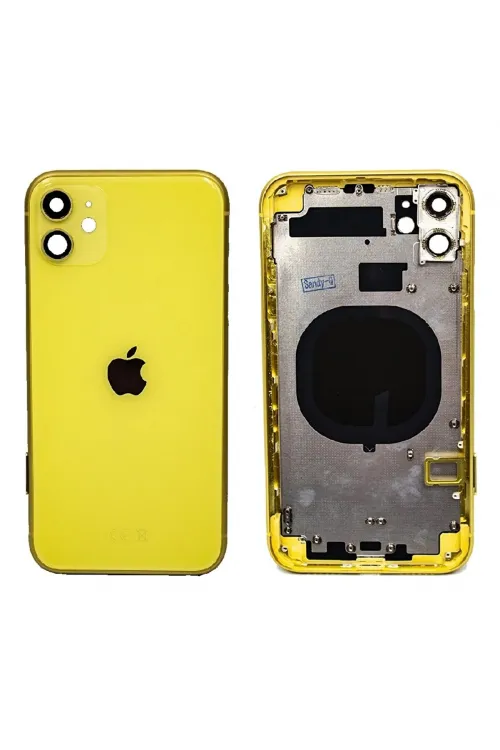 Iphone 11 Boş Kasa + Kapak Sarı