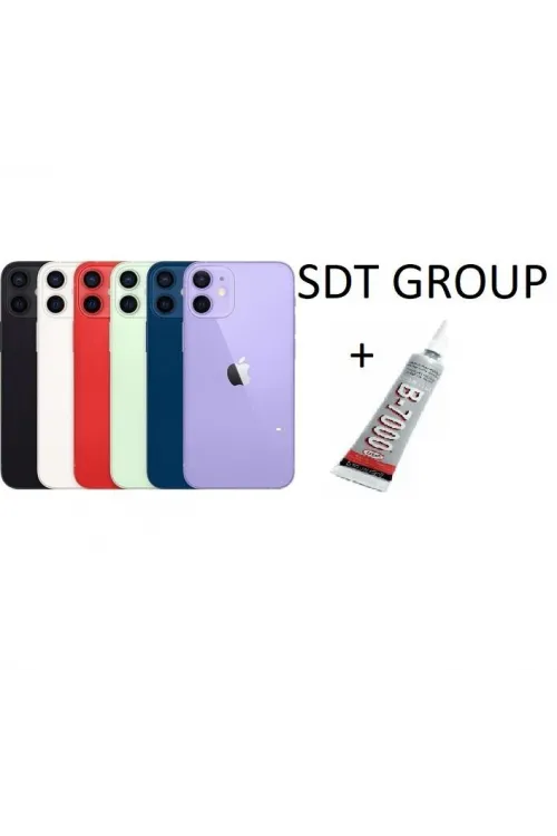 iPhone 12 Uyumlu Arka Batarya Pil Kapağı MOR (B700
