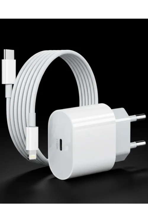 İphone 14 13 12 11 Uyumlu 20w Hızlı Şarj Adaptörü Lightning Kablo Seti