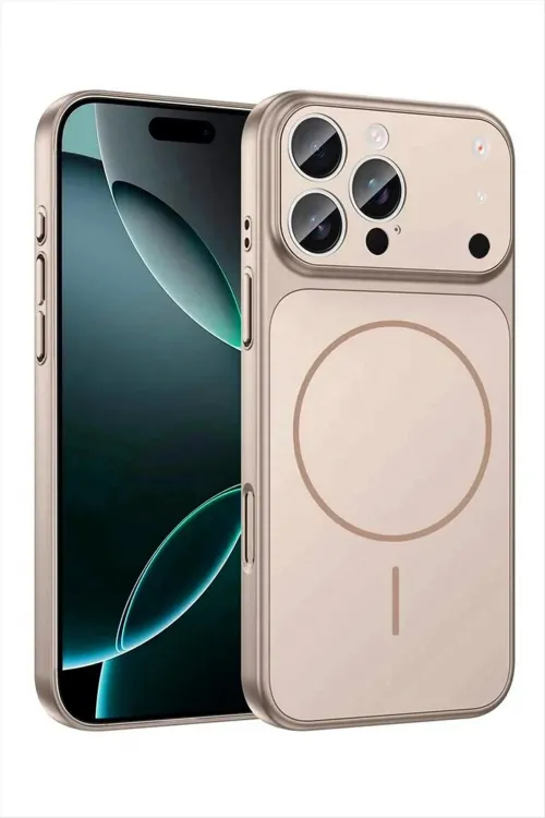 İphone 14 Uyumlu 17 Pro Max Görünümlü Magsaff Kapak Kılıf