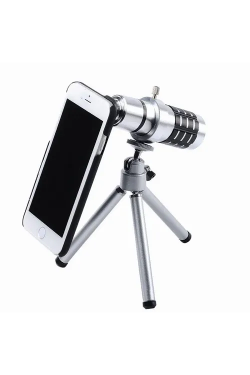 İphone5,5s,i̇phone4.4s Için Alüminyum 14x Optik Zoom Yakından Görüntü Çekme Dürbün