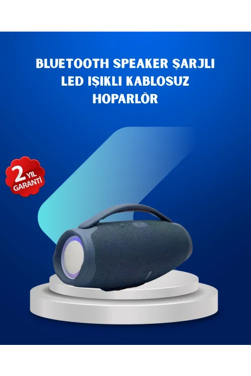 Ipx5 Su Geçirmez Taşınabilir Bluetooth Hoparlör Renkli Işıklı