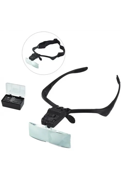 NikulaIşıklı Gözlük Büyüteç  5 Farklı Lens 9892B