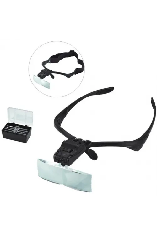 Işıklı Gözlük Büyüteç - 5 Farklı Lens 9892B