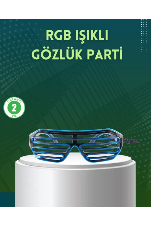 Işıklı Led Gözlük Parti Konser Ve Etkinlik Aksesuarı
