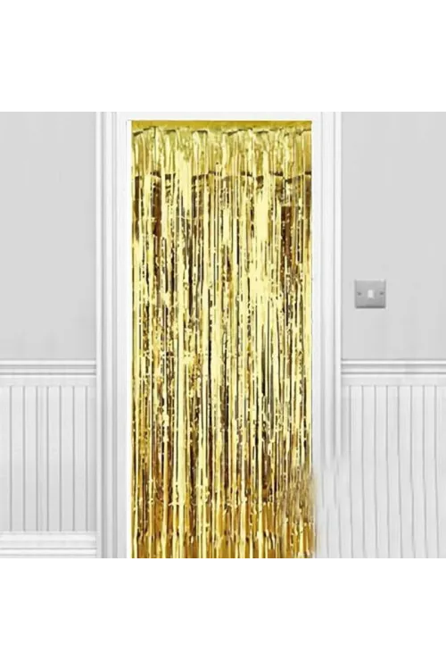 Işıltılı Duvar ve Kapı Perdesi Gold 90x200 cm