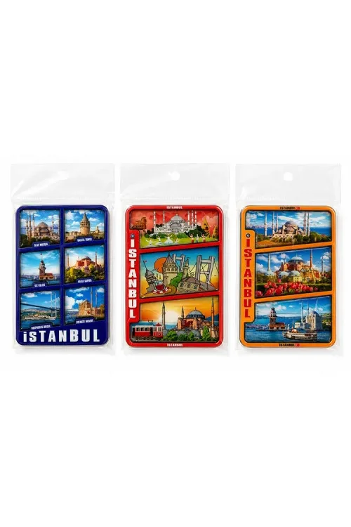 İstanbul Temalı Ahşap Buzdolapı Süsü Magnet