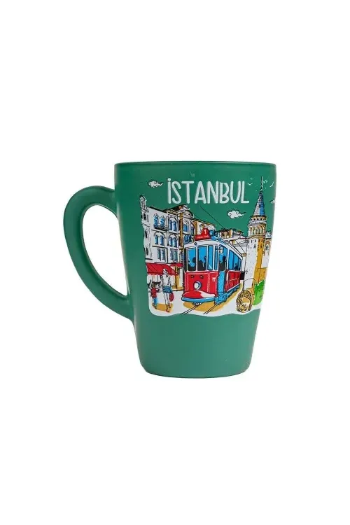 İstanbul Temalı Cam Kupa Bardak