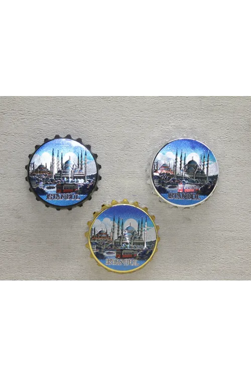 İstanbul Temalı Gazoz Kapağı Magnet - (1 Adet) Seçenek 3