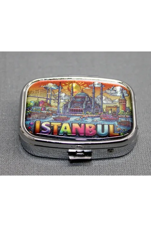 İstanbul Temalı İlaç Kutusu Anahtarlık IEG4371