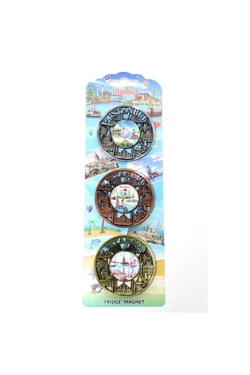 İstanbul Temalı Metal Magnet 3Lü Set