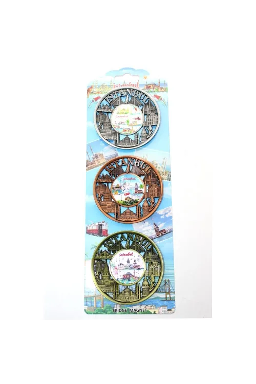 İstanbul Temalı Metal Magnet 3Lü Set