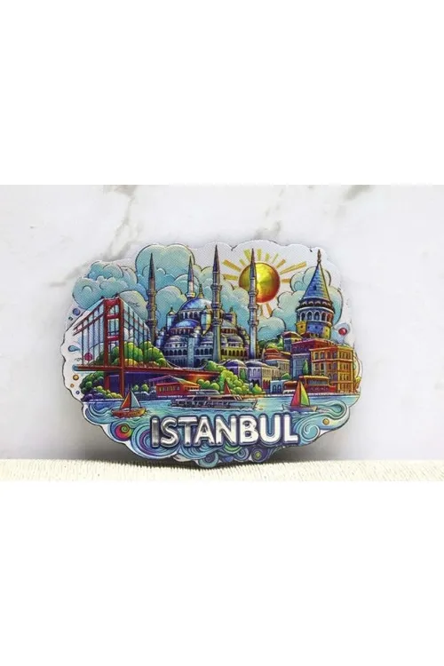 İstanbul Temalı Silikon Buzdolapı Süsü Magnet 10*6
