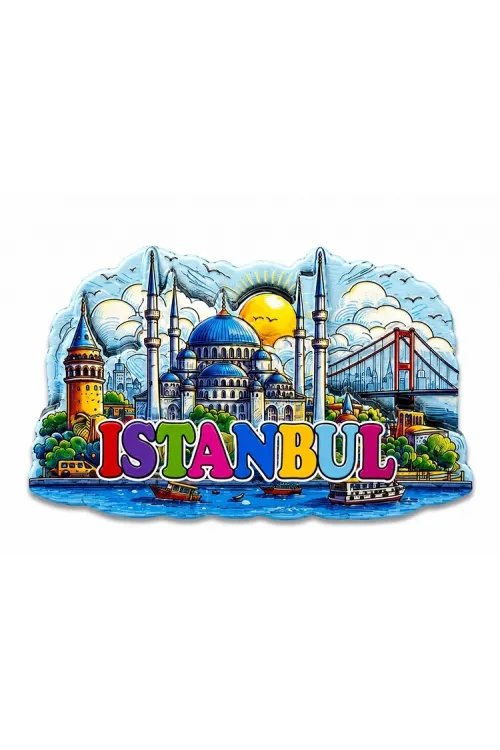 İstanbul Temalı Silikon Buzdolapı Süsü Magnet IEG5374