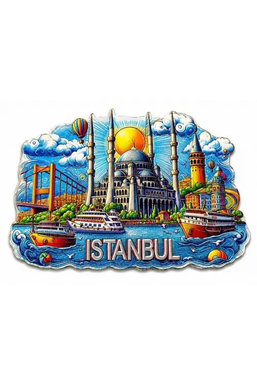 İstanbul Temalı Silikon Buzdolapı Süsü Magnet IEG5375
