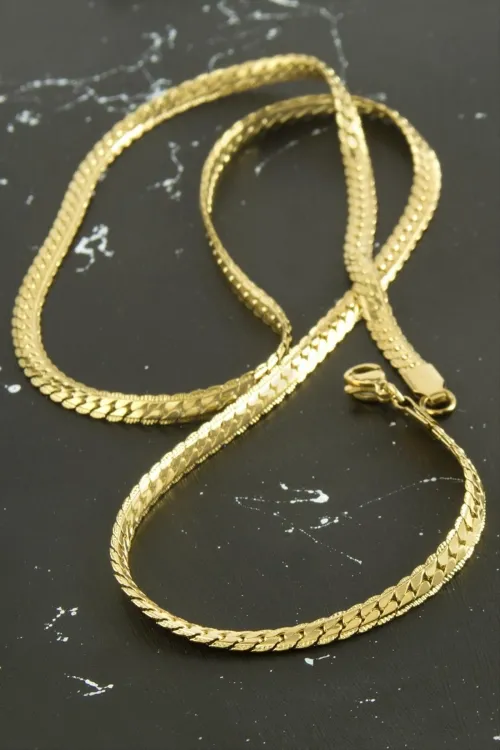 İtalyan Zincir Çelik Kolye 55 cm