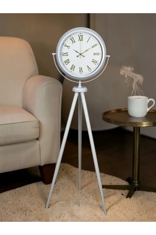 Ivory Beyaz Tripod Ayaklı Saat