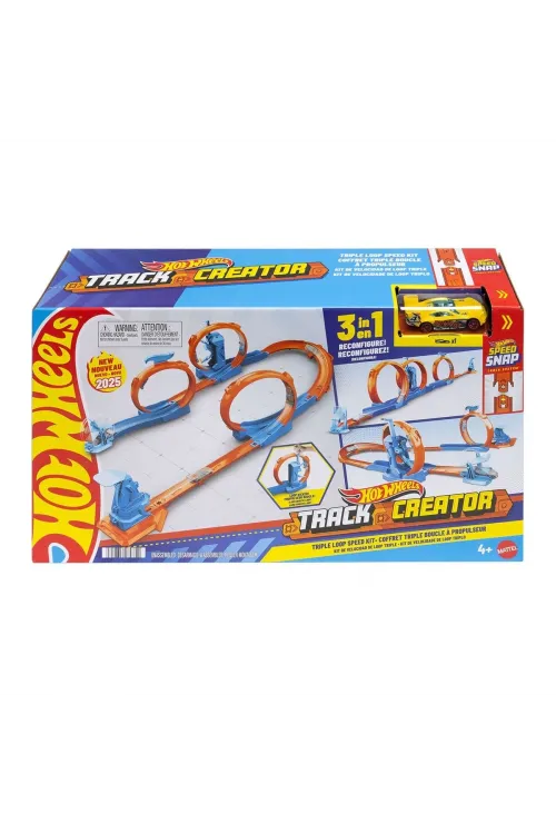 JDW39 Hot Wheels Track Creator Triple Loop Speed Kit