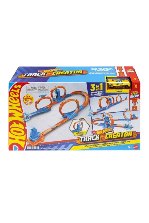 JDW39 Hot Wheels Track Creator Triple Loop Speed Kit