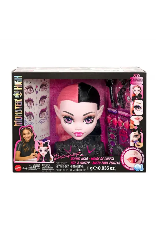 JML42 Monster High Havalı Saçlar Draculaura Büstü