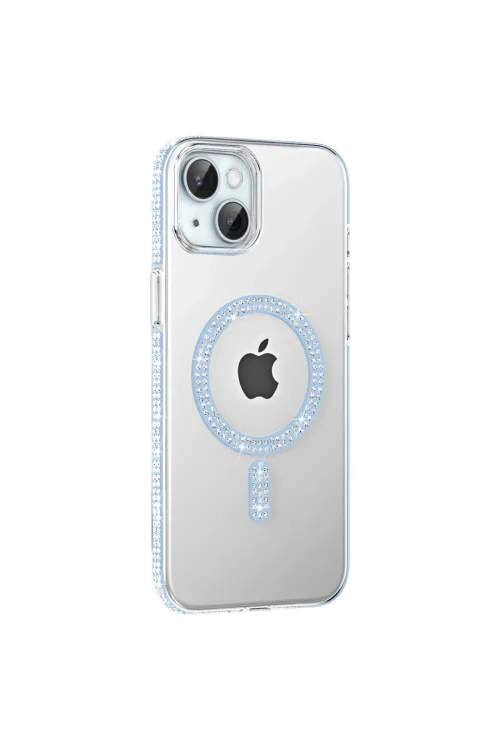 Joko Apple İphone 14 Move Taşlı Magsafe Kapak - Mavi