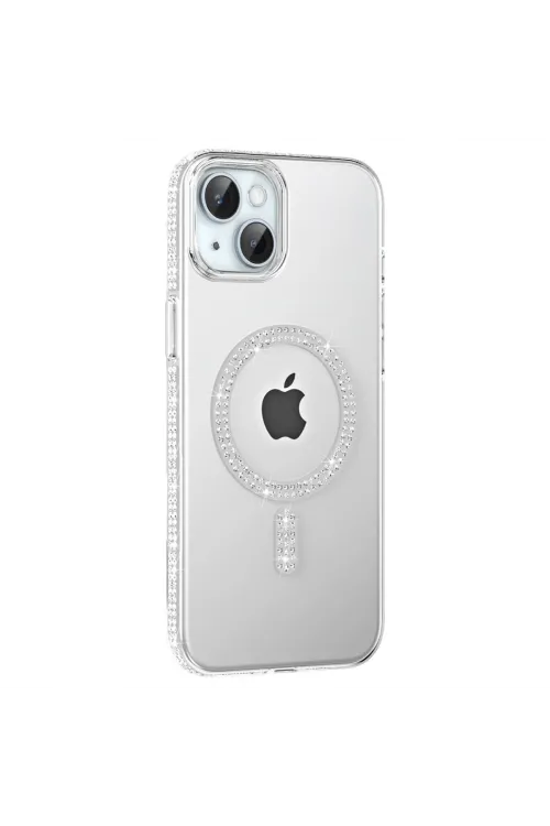 Joko Apple İphone 14 Move Taşlı Magsafe Kapak - Natural Grey