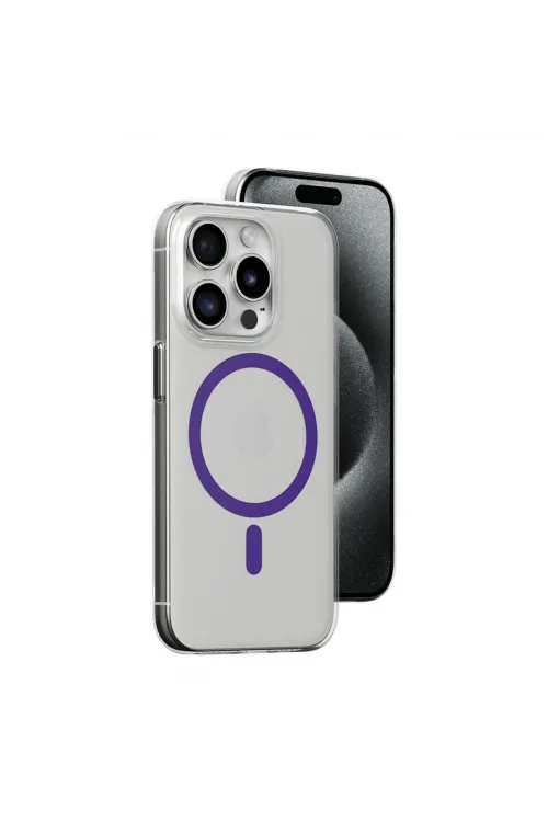 Joko Apple İphone 14 Pro Kılıf Bubble Magsafe Kapak - Mor