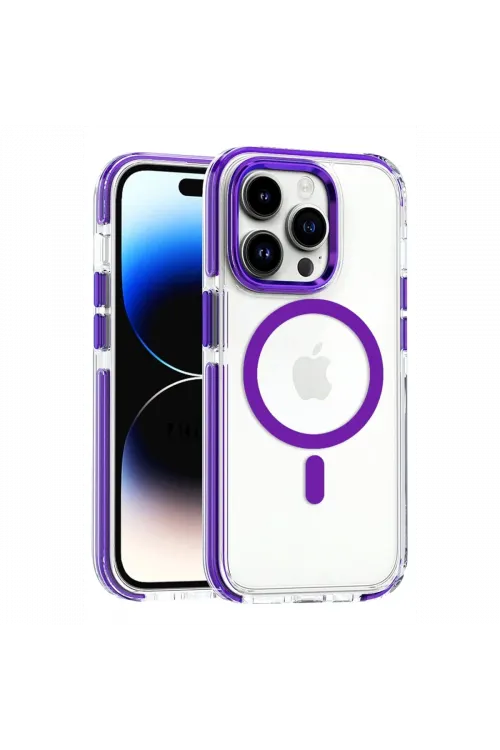 Joko Apple iPhone 15 Pro Max Bella Magsafe Kapak - Derin Mor