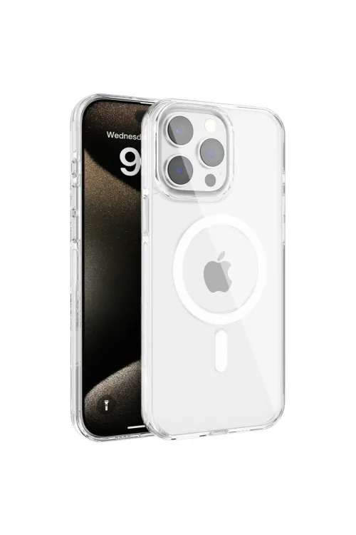 Joko Apple İphone 15 Pro Max Gleam Pc Sert Magsafe Kılıf - Şeffaf