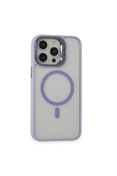 Joko Apple İphone 15 Pro Max Kılıf Roblox Lens Magsafe Standlı Kapak - Lila