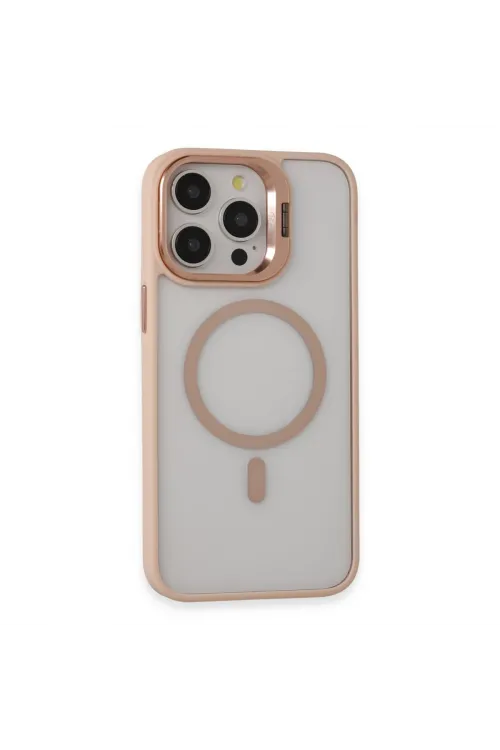 Joko Apple İphone 15 Pro Max Kılıf Roblox Lens Magsafe Standlı Kapak - Pudra