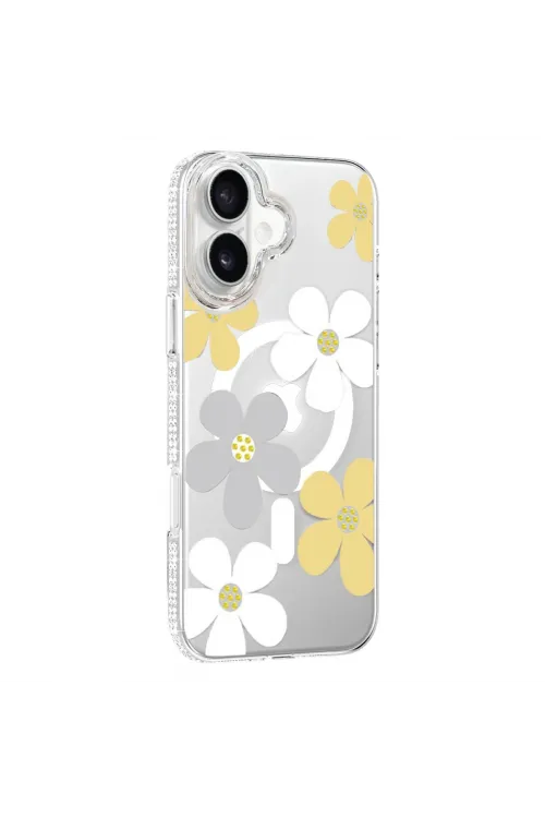 Joko Apple İphone 16 Floral Magsafe Kapak - Sarı