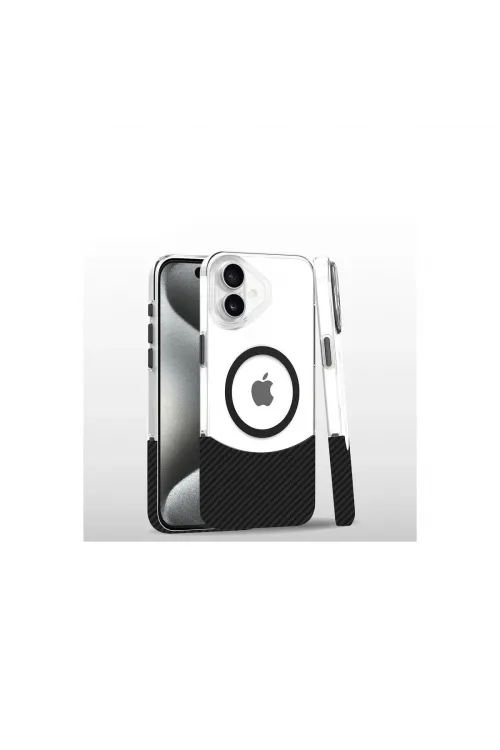 Joko Apple İphone 16 Plus Carbon Puzzle Magsafe Kapak - Siyah-2