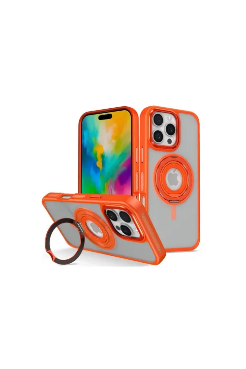Joko Apple İphone 16 Pro Banza Magsafe Standlı Kapak - Turuncu