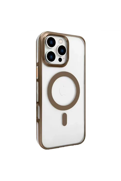 Joko Apple İphone 16 Pro Gleam Pc Sert Magsafe Kılıf - Kahverengi